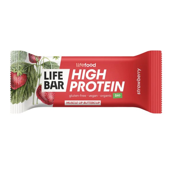 Barrita de proteína fresa 40g lifebar