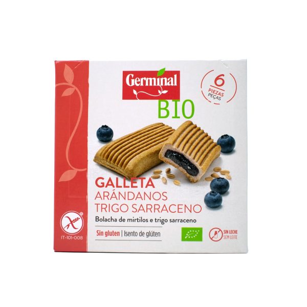 Galletas sin gluten de trigo sarraceno rellenas de arándanos 200g