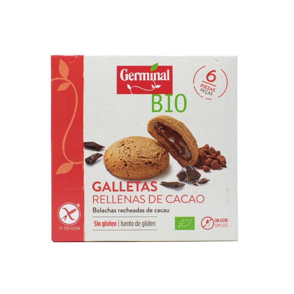 Galletas sin gluten rellenas de crema de cacao 200g