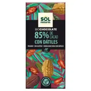 Xocolata Negra 85% amb Dàtils 70g BIO