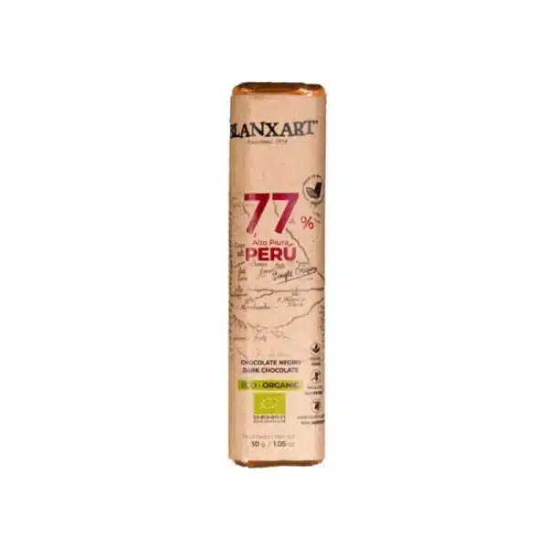 Organic Mini Chocolate Bar 77% Peru 28g