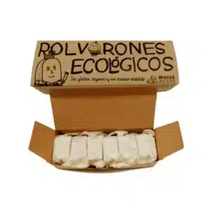 Organic Vegan Polvorón without Gluten or Sugar 210g