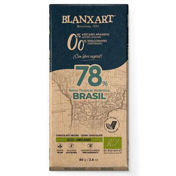 Organic Chocolate 78% Brazil SAASE 75g